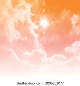 Autumn sky landscape light background 