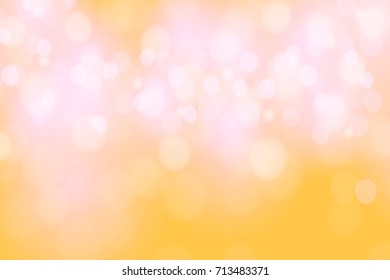 Autumn Sky Landscape. Vector Illustration. Abstract Blur Bokeh Light Effect