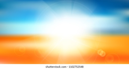 Autumn sky scenery background