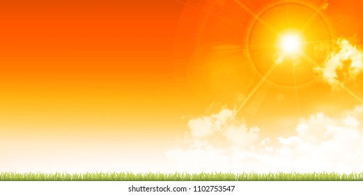 Autumn sky scenery background