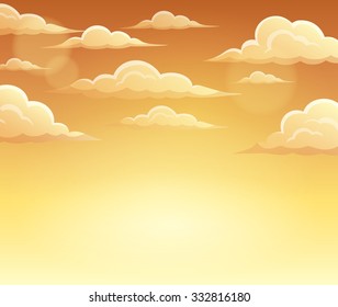 Fondo del tema del cielo otoñal 2 - ilustración del vector eps10.