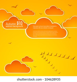 Autumn sky. Vector