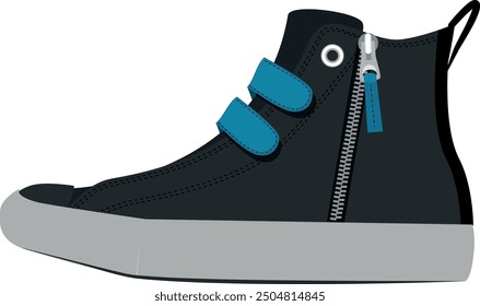 Autumn sneaker color icon. Cold season shoe