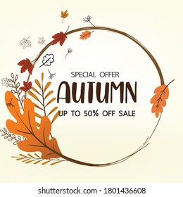 autumn social media post templates.post square frame for social media