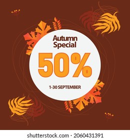 Autumn special banner template promotion business