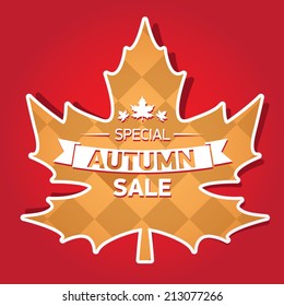 autumn special sale vintage vector poster or banner