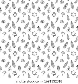 Autumn and spring seamless pattern and background