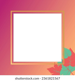 autumn, spring and summer background. beautiful design with leaf ornaments and empty space for text. vector for greeting cards, social media, flyers, banners.
