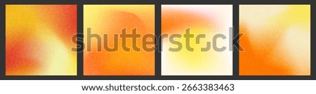 Autumn square background set. Trendy fluid gradient layout for fall season
