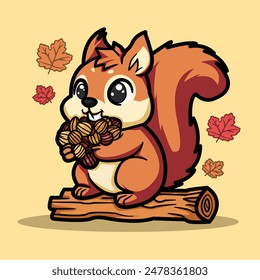 Autumn Squirrel Mascot: Nuts for Supplies