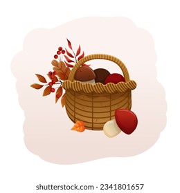 Autumn sticker collection with cute seasonal elements