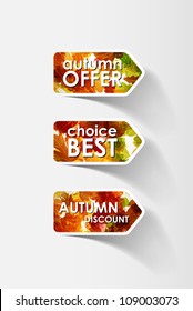 autumn sticker, eps10