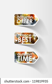 autumn sticker, eps10