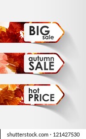 autumn sticker, eps10