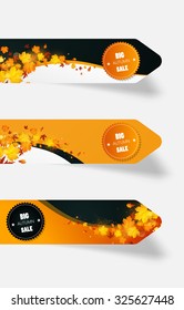 autumn sticker, eps10