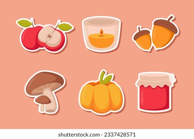 Autumn Sticker Set Collection Design