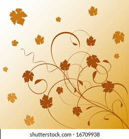 Autumn style decorative background vector illustration