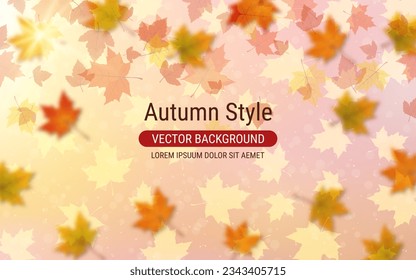 Autumn style elegant vector background. Design for flyer, invitation card, promo poster, discount coupon, voucher, sale banner