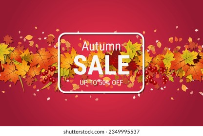 Fondo vectorial elegante de estilo otoño. Diseño para volante, tarjeta de invitación, póster promocional, cupón descuento, cupón, cupón, banner de venta