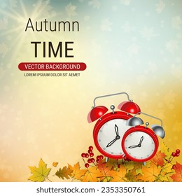 Autumn style elegant vector background. Design for square flyer, invitation card, promo poster, discount coupon, voucher, sale banner