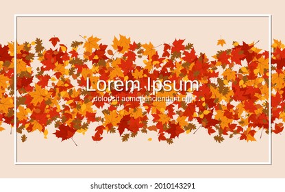 Vektorhintergrund im Herbst mit bunten Blättern