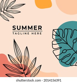 autumn or summer background design, vector illustration. 