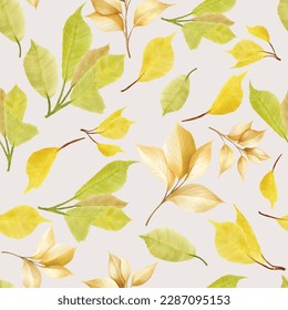 autumn and summer cherry blossom seamless pattern