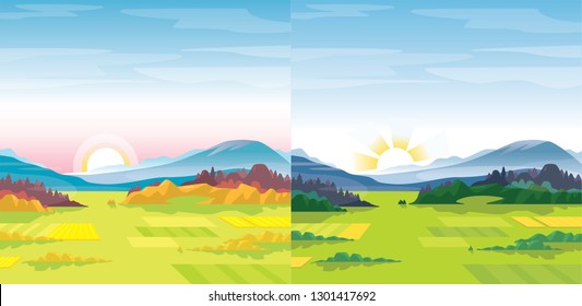 Autumn and summer nature