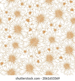 Autumn Sunflower Blooming Pattern and print design best use for fabric, textile, wallpapers, packaging, stationary, home decor products and scrapbook.