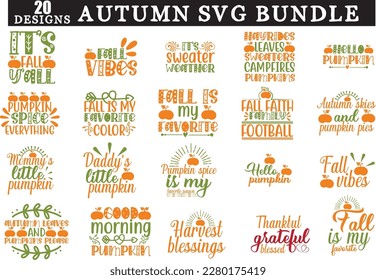 Autumn SVG bundle,  fall svg bundle, thanksgiving svg, hello fall svg