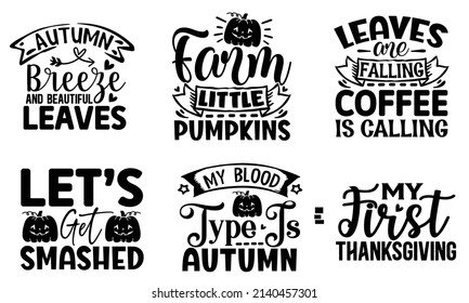 Autumn SVG T shirt design Bundle