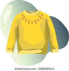 
Autumn sweater  An illustration that conveys warmth   comfort 