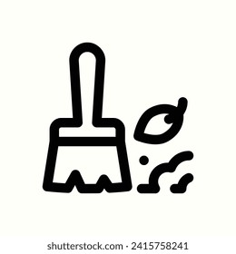autumn, sweep icon, isolated icon in light background, perfect for website, blog, logo, graphic design, social media, UI, mobile app