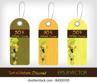 Autumn tags vector