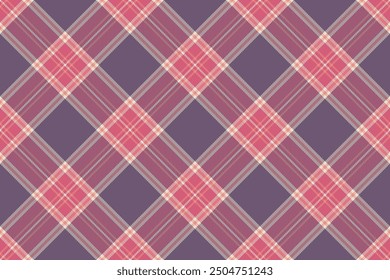 Autumn tartan texture pattern, halftone textile background seamless. Age plaid fabric vector check in red and pastel colors palette.