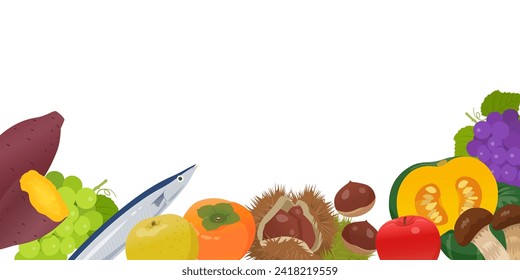 Ilustración vectorial del marco de gusto de otoño