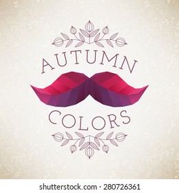 Autumn template with leaves. Vector illustration