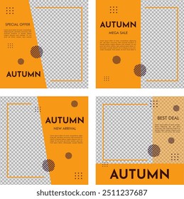 autumn template set for social media promotion