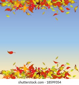 autumn template for web page or paper page