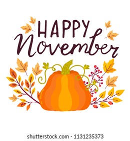 Autumn templates. Vector design for card, poster, flyer, web and other users. Trendy hand drawn textures.