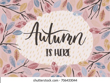 Autumn templates. Vector design for card, poster, flyer, web and other users.