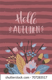 Autumn templates. Vector design for card, poster, flyer, web and other users.