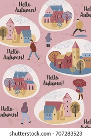 Autumn templates. Vector design for card, poster, flyer, web and other users.