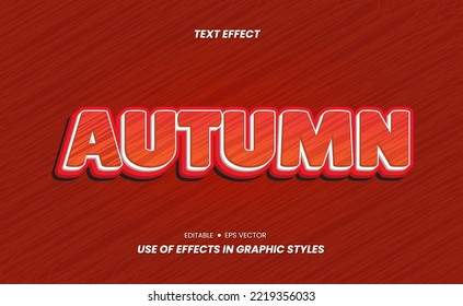 Autumn Text 3D Effect. Text for Fall Event Use and Easy to edit via Graphic Style settings