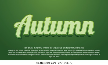 Efecto de texto otoñal con estilo 3d utilizado para el logotipo y la marca comercial