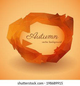 Autumn text frame background. Vector eps10.