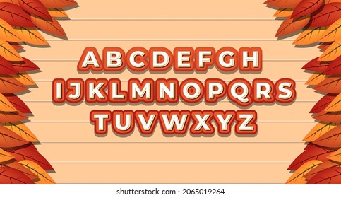 Autumn Text Style Effect Mockup