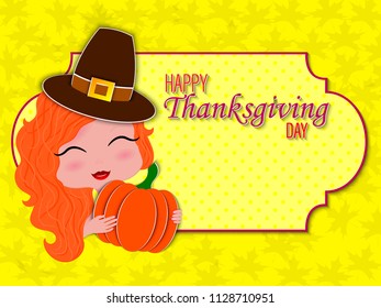 Autumn Thanksgiving background. Design of banner, cover, poster, website, wallpaper for autumn holidays. 3d vecror illustration, paper cut out art style.