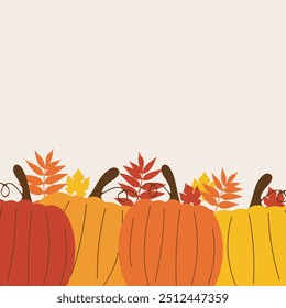 Autumn Thanksgiving Card with Pumpkins