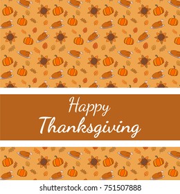 Autumn Thanksgiving Pattern And Object